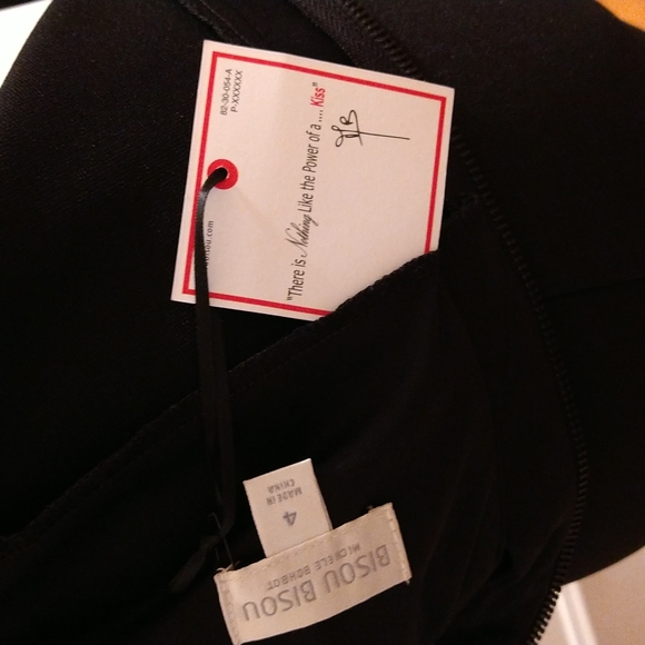 NWT Bisou Bisou black laced neckline dress Sz 4 - Picture 9 of 11